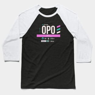 Porto (OPO) Airport Code Baggage Tag Baseball T-Shirt